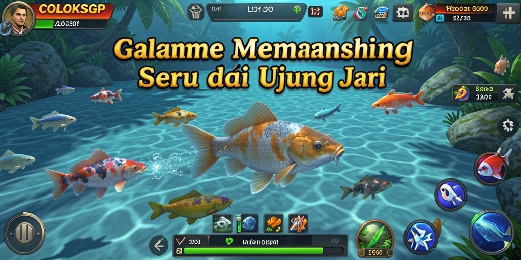 Screenshot gameplay COLOKSGP yang menunjukkan aksi memancing seru.