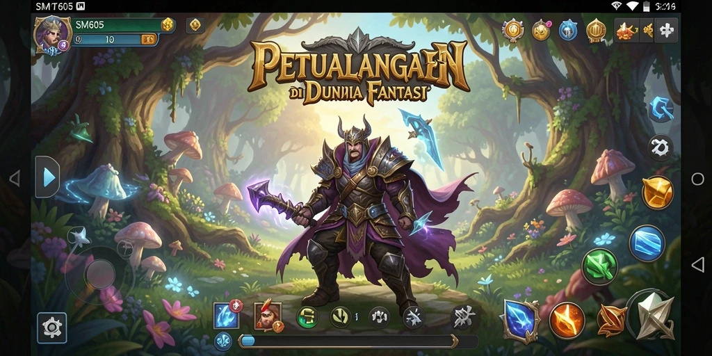 Tampilan gameplay SM605 yang mendebarkan di dunia RPG.