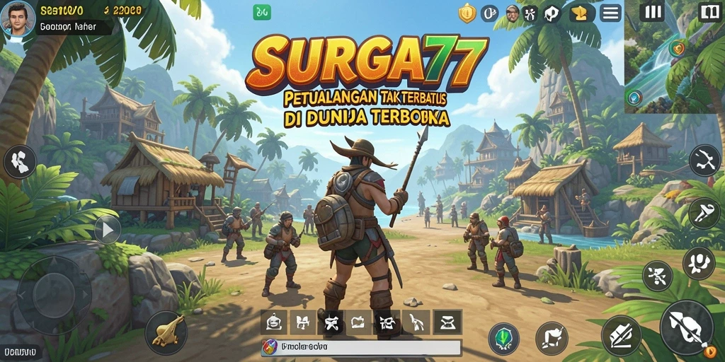 Tangkapan layar menunjukkan gameplay mendalam di SURGA77