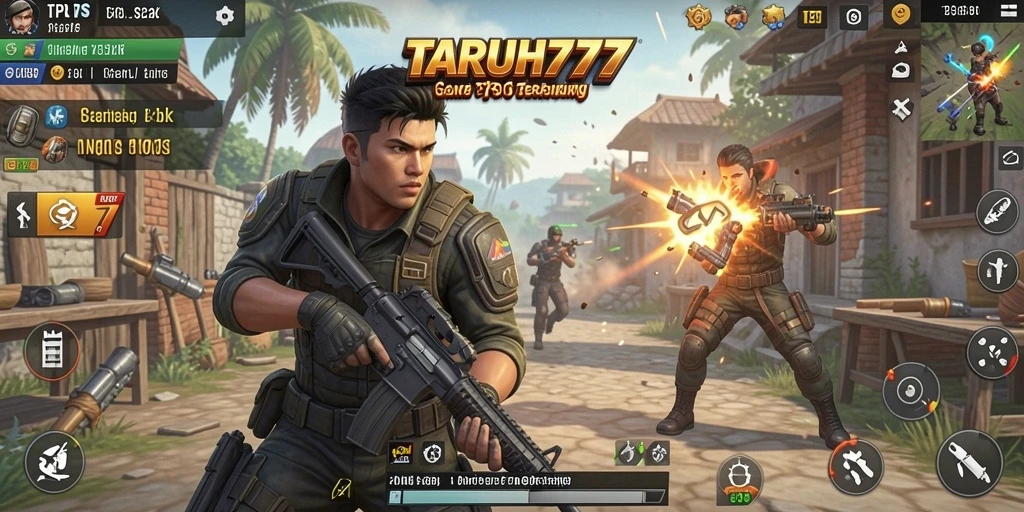 Screenshot TARUH777 memperlihatkan aksi pertempuran seru dalam gameplay.